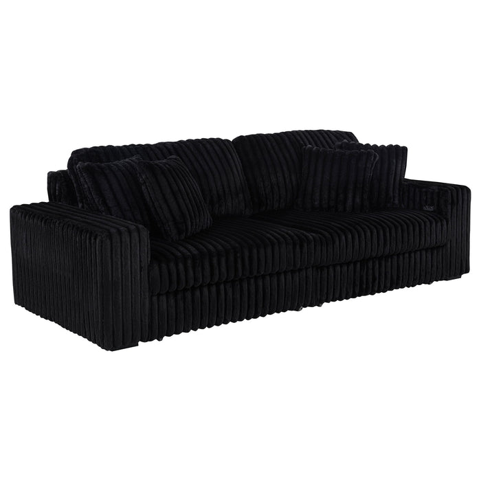 Clifford - Upholstered Dual Power Chaise Sofa - Black