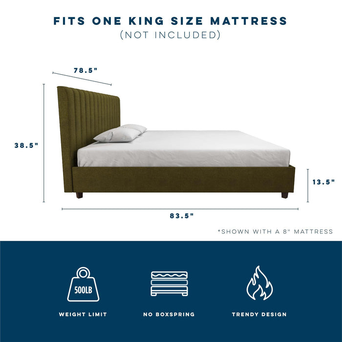 Brittany - King Bed - Green