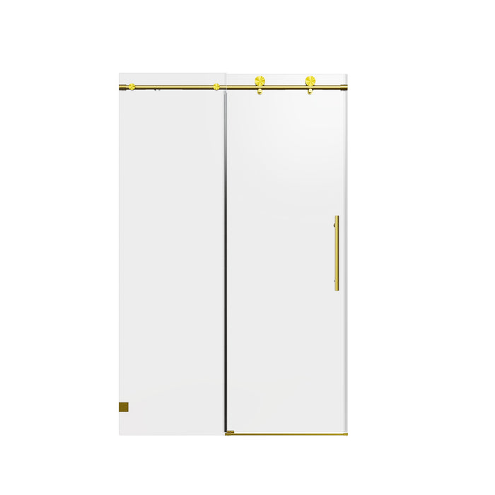 Frameless Single Sliding Soft Close Shower Doors, 5/16" Sgcc Tempered Glass
