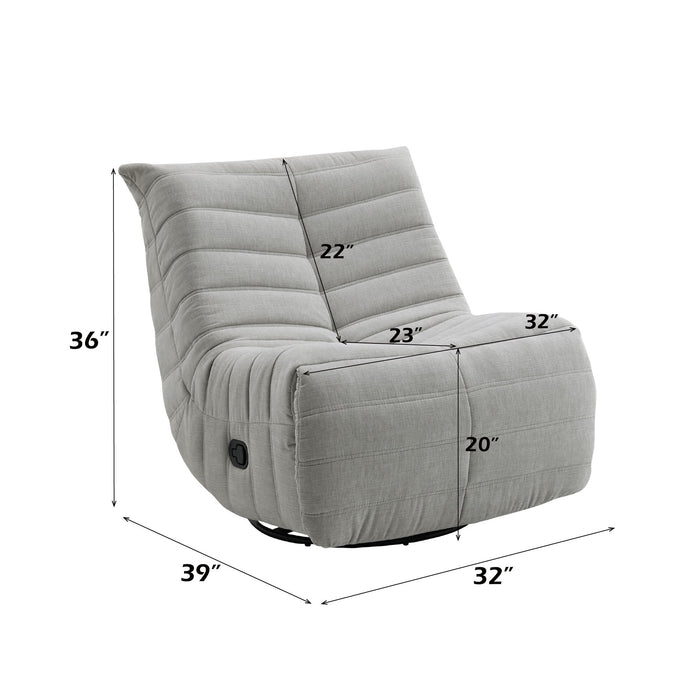 Glider Recliner With Swivel - Oyster Gray