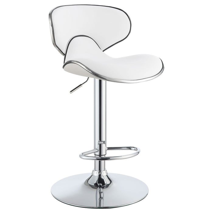 Edenton - Upholstered Adjustable Bar Stool (Set of 2) - White