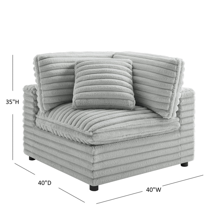 Jenny - Corner Accent Chair - Gray