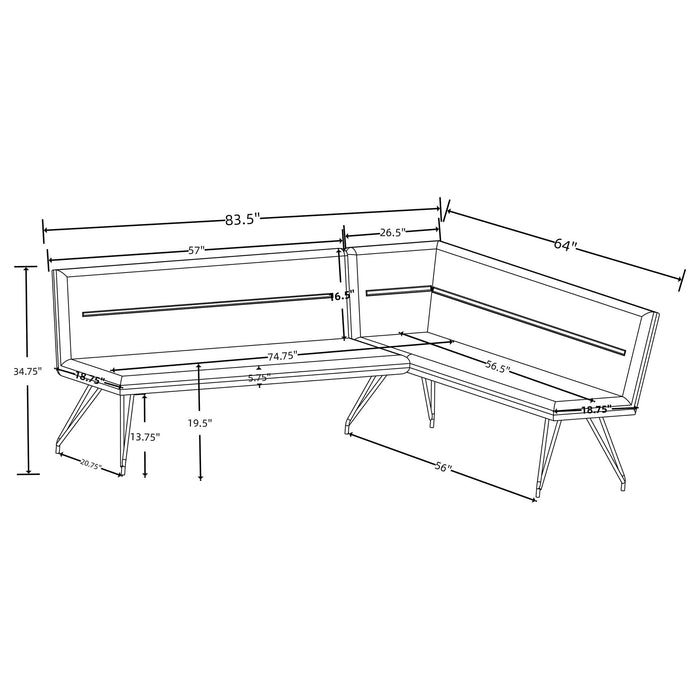 Ledger - L-Shaped Dining Bench