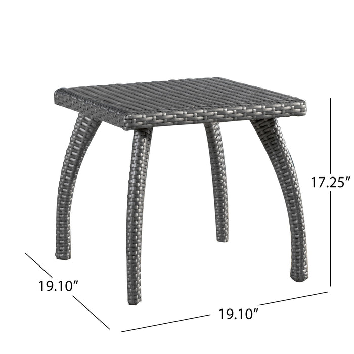 Luminant - Outdoor Side Table With Iron Frame - Gray