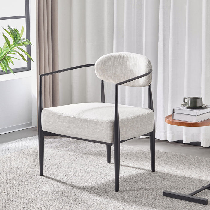 Modern Upholstered Accent Armchair With Pocket Spring Seat