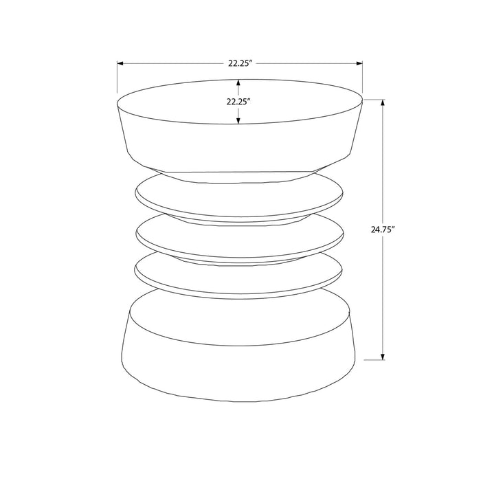 Contemporary Round Accent Table Indoor / Outdoor