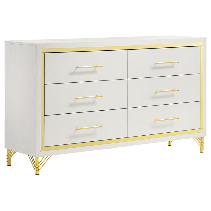 Chesney - 6 Drawer Bedroom Dresser - White