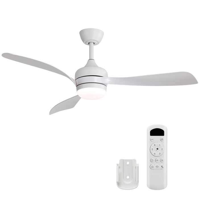 Ceiling Fan With 3 Blades, Remote Control, Reversible DC Motor, Noiseless Operation, 3 Downrods