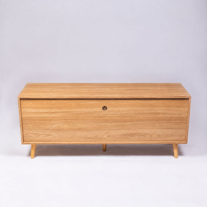 TV Stand For TVs Up To 60" With 2 Doors, 1 Drawer And 1 Open Shelf - Oak