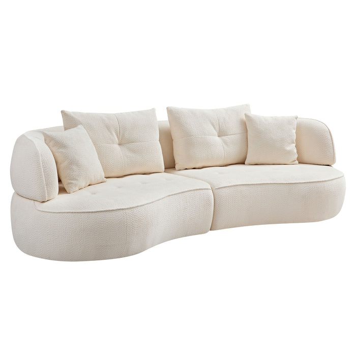 Modular Sofa, Durable Fabric, Solid Wood Frame, High Density Sponge Padding, Seating For 4