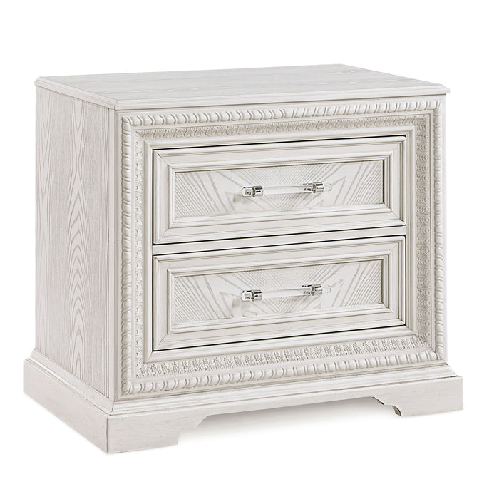 2 Drawer Storage Nightstand Bedroom Furniture - Antique White