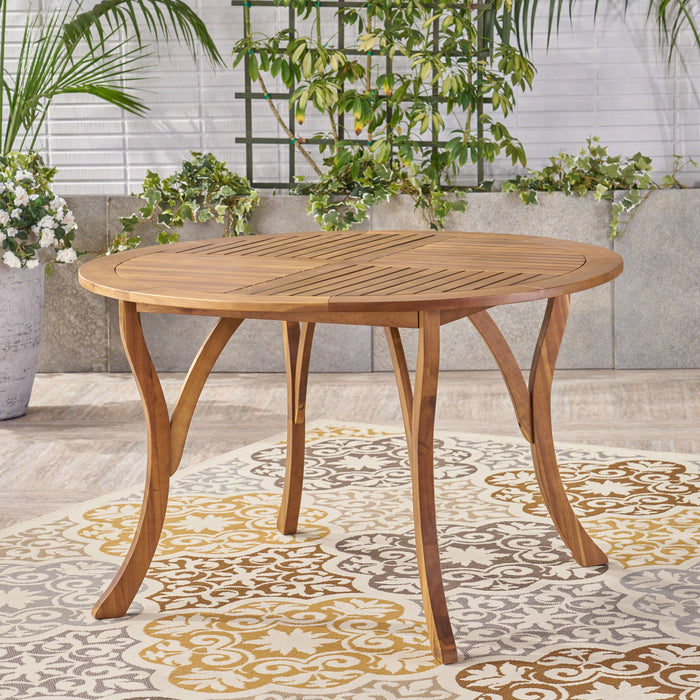 Hermosa - Outdoor Acacia Wood Table Circular Design