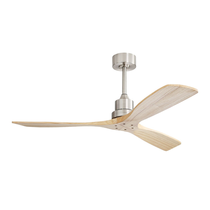 52" Outdoor Ceiling Fan With Remote Control Blades Reversible DC Motor - Brushed Nickel