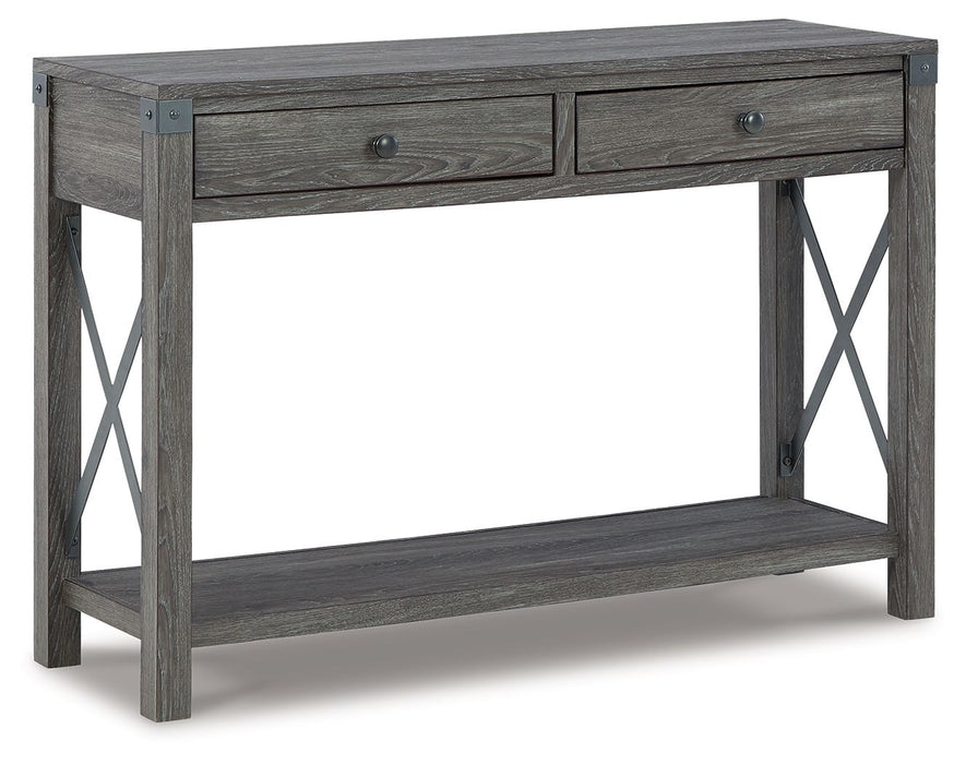 Freedan - Console Sofa Table - Grayish Brown