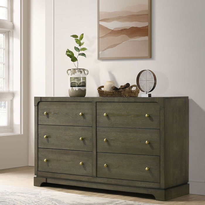 Sundance - 6 Drawer Dresser Cabinet - Dark Brown