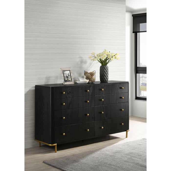 Anser - 8 Drawer Dresser - Black
