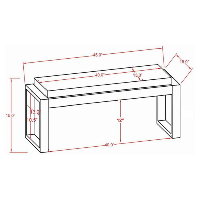 Aiden - Banco decorativo - Beige
