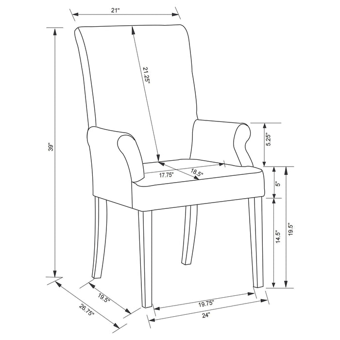 Draper - Upholstered Arm Chair - Beige