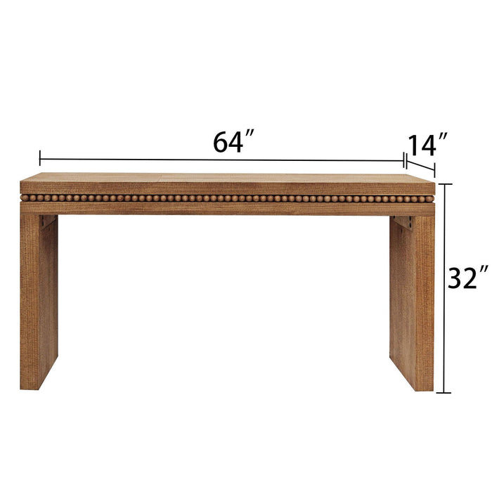 Modern Rustic Wood Table, Rectangular Living Room Center Table With Floating Top Design