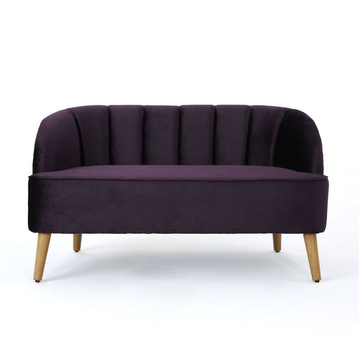 Modern Classic Shell Backed Loveseat
