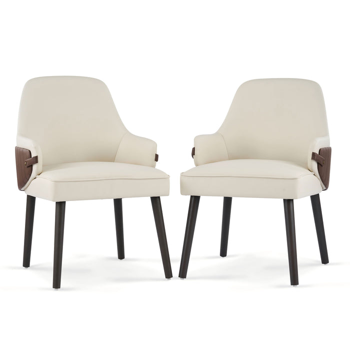 Indoor Dining Chair (Set of 2) - Beige / Brown