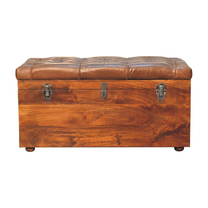 Buffalo - Leather Storage Trunk