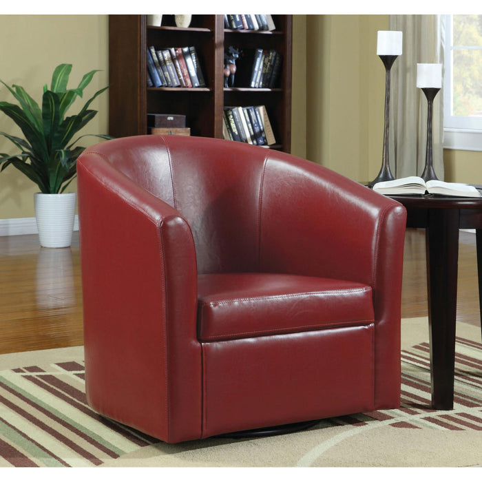 Swivel Armchair With Barrel-Back Design