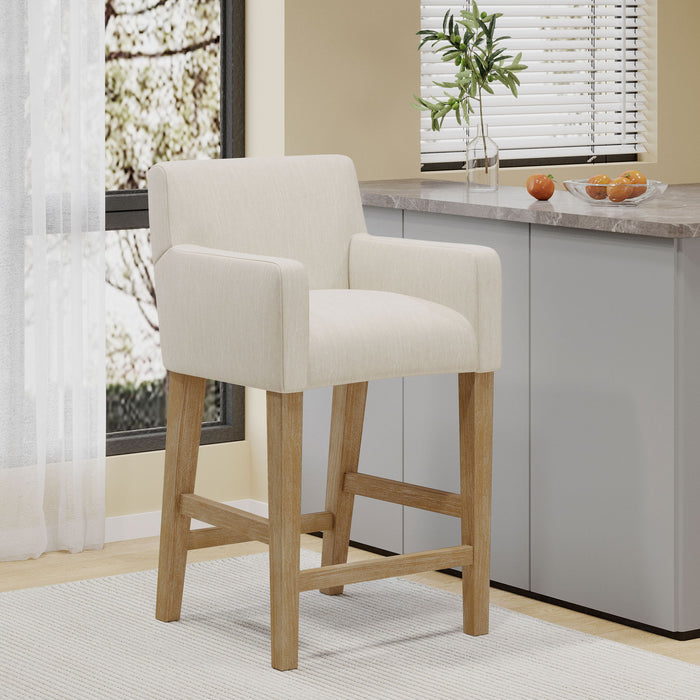 Serenitia - Upholstered Counter Chair With Straight Arm