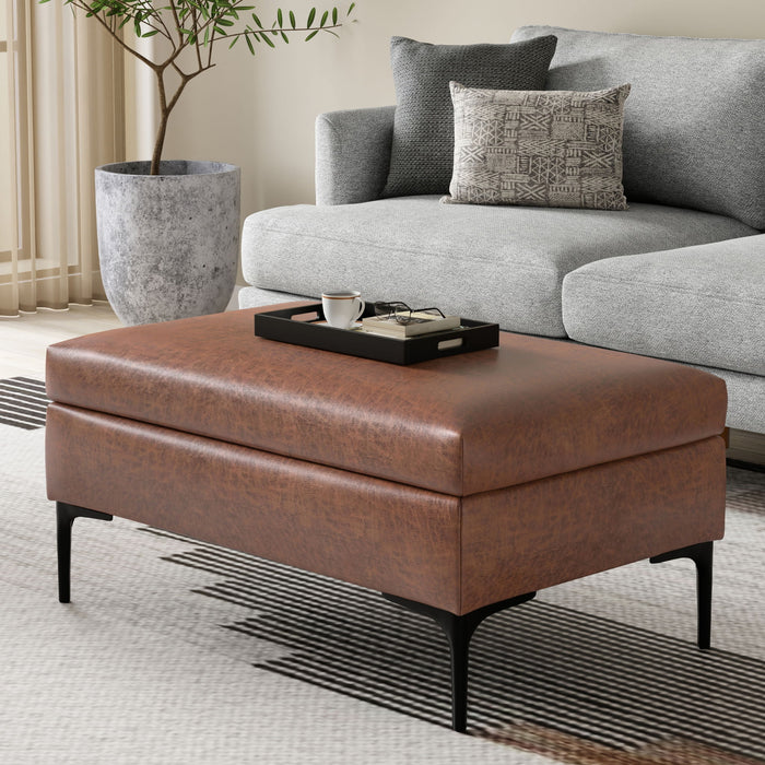 Rebecca - Multifunctional Coffee Table Storage Ottoman With Lift Up Lid