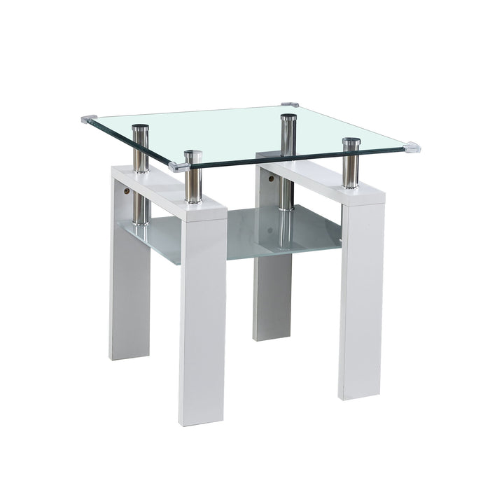 Clear Glass Top Side Table, Modern Design For Home