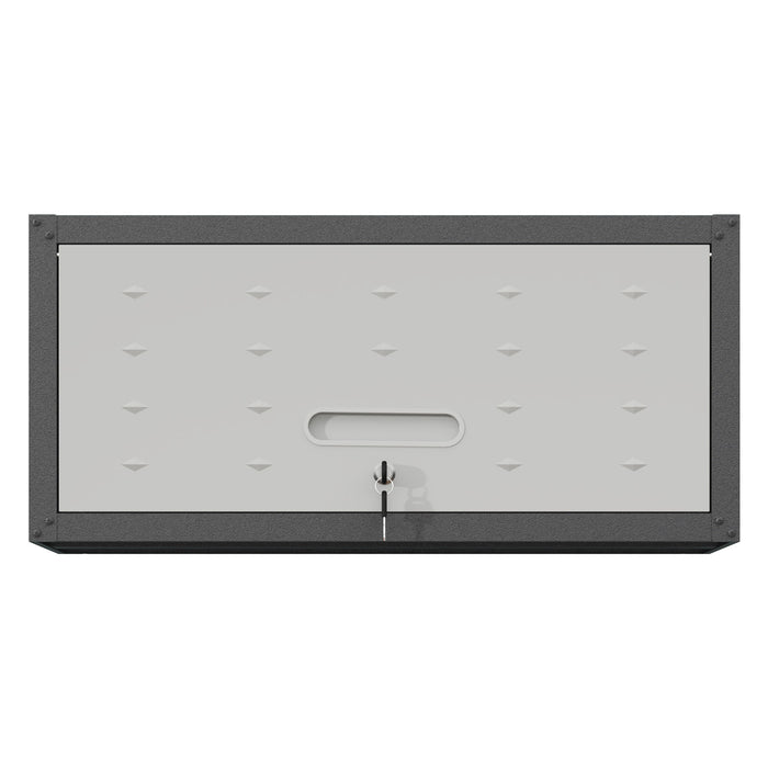 Heavy Duty Metal Wall Mounted Tool Storage Cabinet Steel Metal Garage Storage Cabinet - Black / Gray
