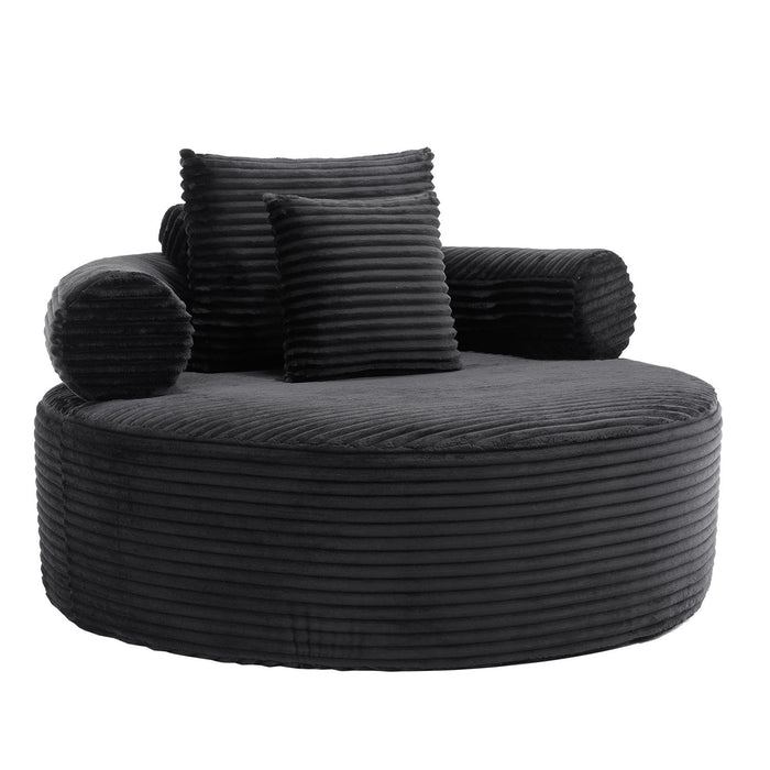 Round Sofa Bed With 3 Pillows For Living Room