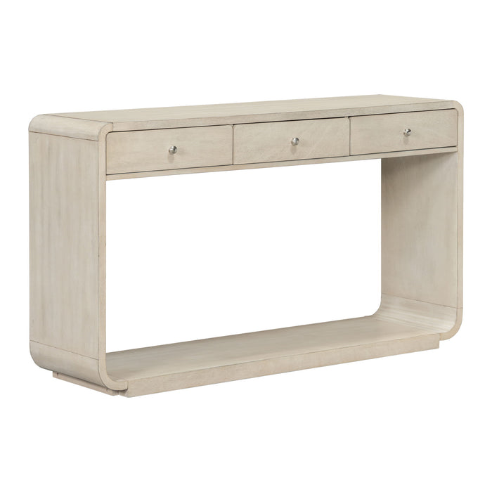 onsole Table With 3 Drawers And Display Shelf