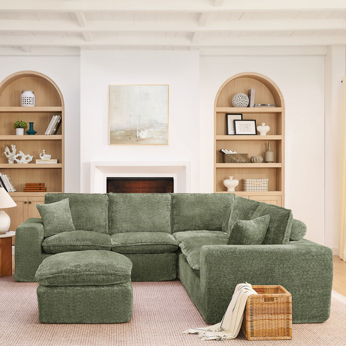 Sectional Sofa With Moveable Ottoman