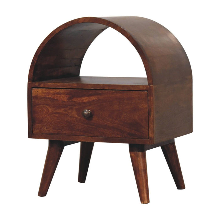 Dome Bedside Table - Brown