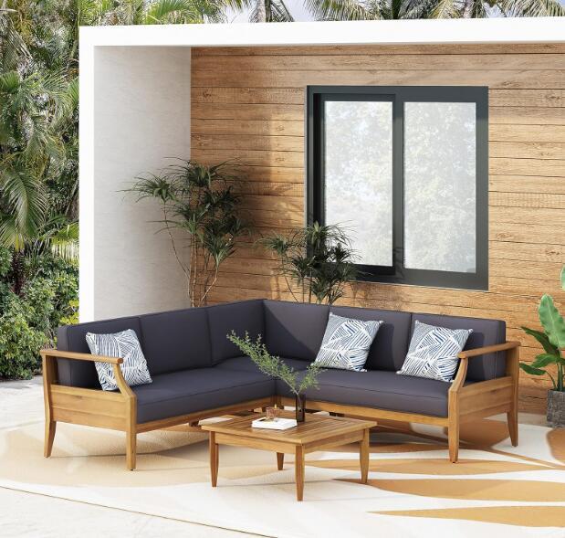 Aston - 4 Piece Sofa Set - Dark Gray