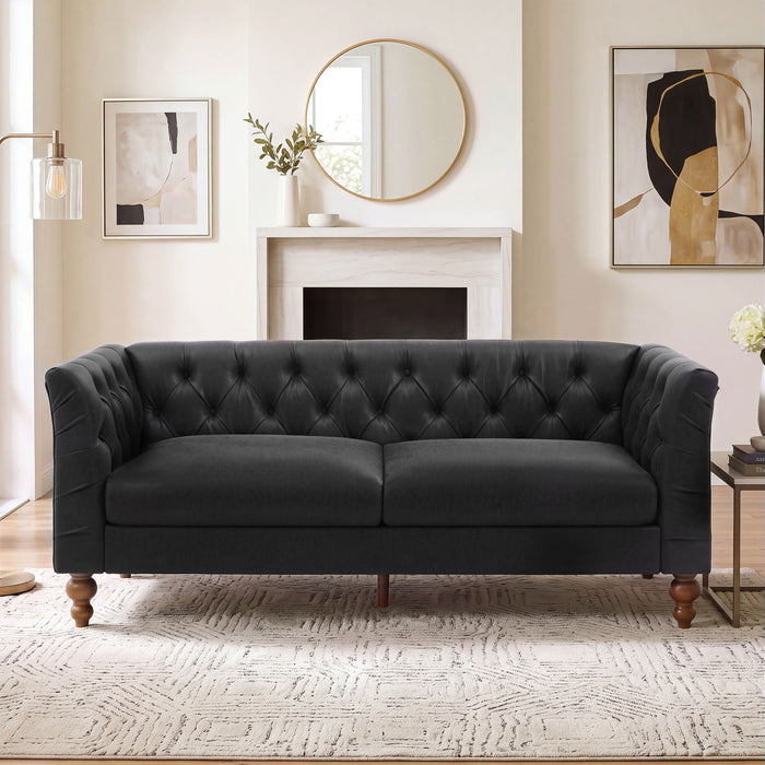 Chesterfield Sofa With Flared Arms For Living Room