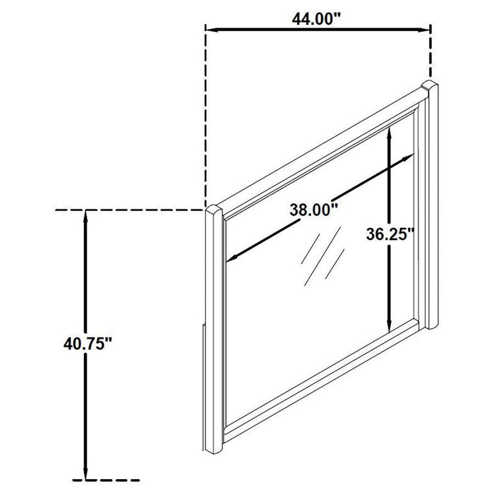 Leandro - Dresser Mirror - Burnished Black