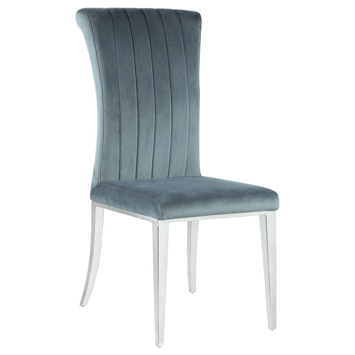 Tufted Side Upholstered Dining Chair (Set of 2) - Gray