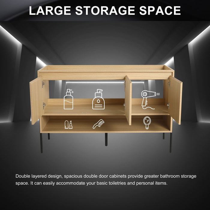 Freestanding Bathroom Vanity & Soft Close Cabinet Doors