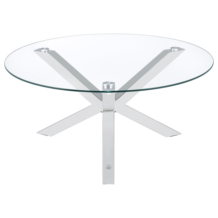 Round Top Coffee Table - Chrome