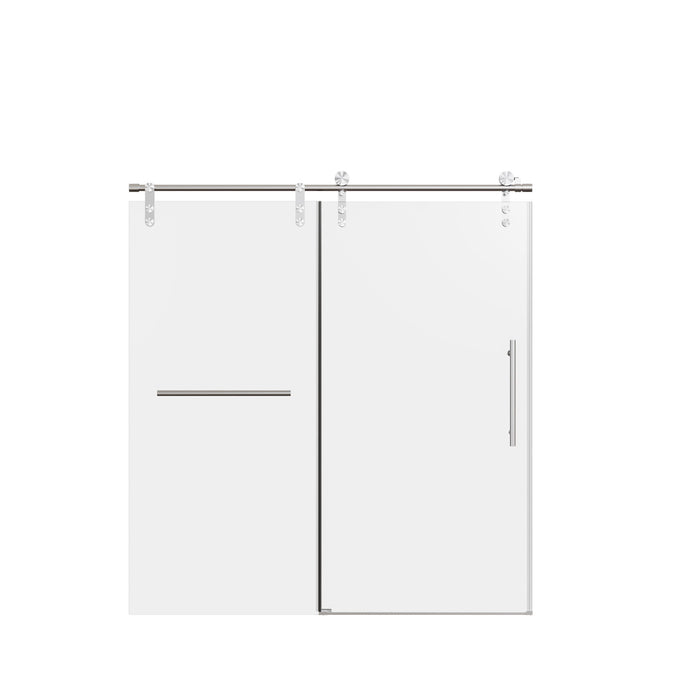 Frameless Single Sliding Shower Doors With Towel Rail & Handle