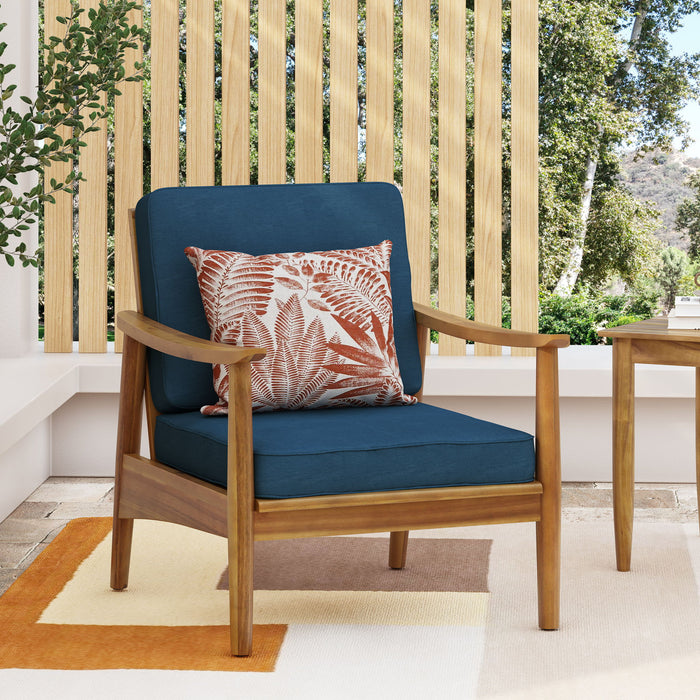 Emmry - Outdoor Acacia Wood Club Chair