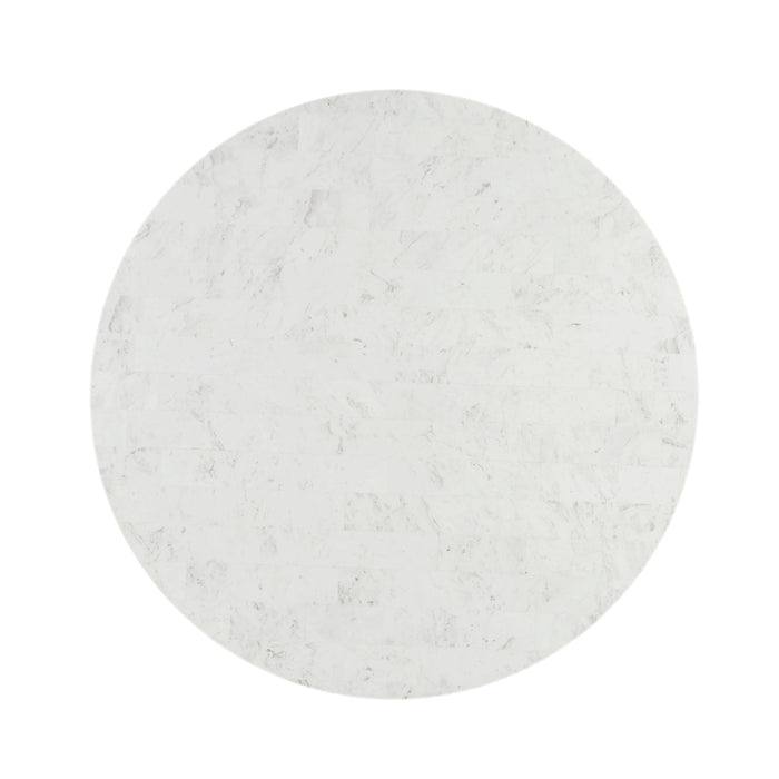 Kala - Natural Marble Top Round Dining Table - White