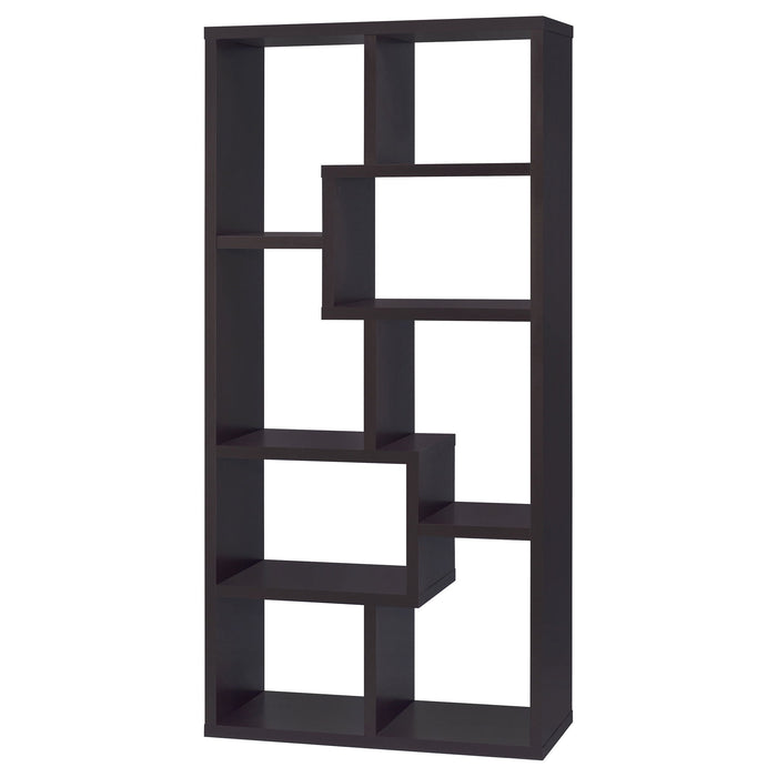 8 Shelf Geometric Bookcase