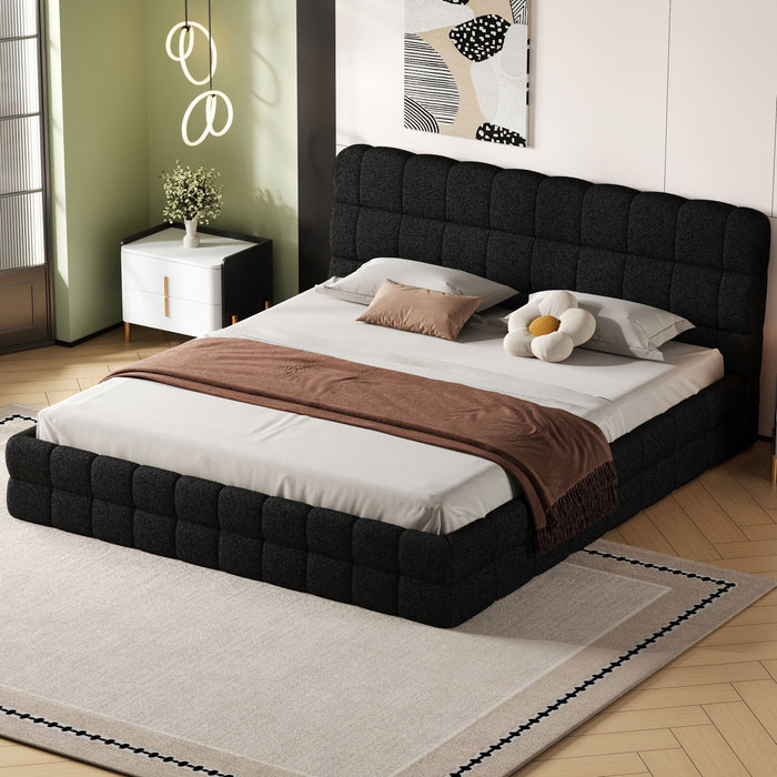 Upholstered Platform Bed With Headboard