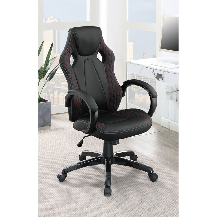 Norset - Upholstered Adjustable Home Office Desk Chair - Black