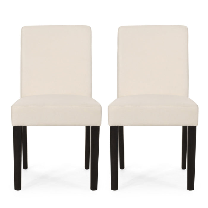 Contemporary Dining Chair With Upholstered Seating And Tapered Legs