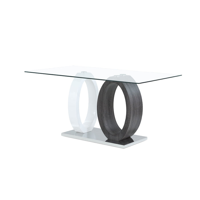 Royce - Dining Table Ecom - White / Gray