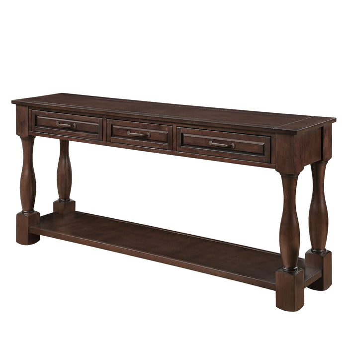 Console Table With 3 Drawers And 1 Bottom Shelf For Entryway - Espresso